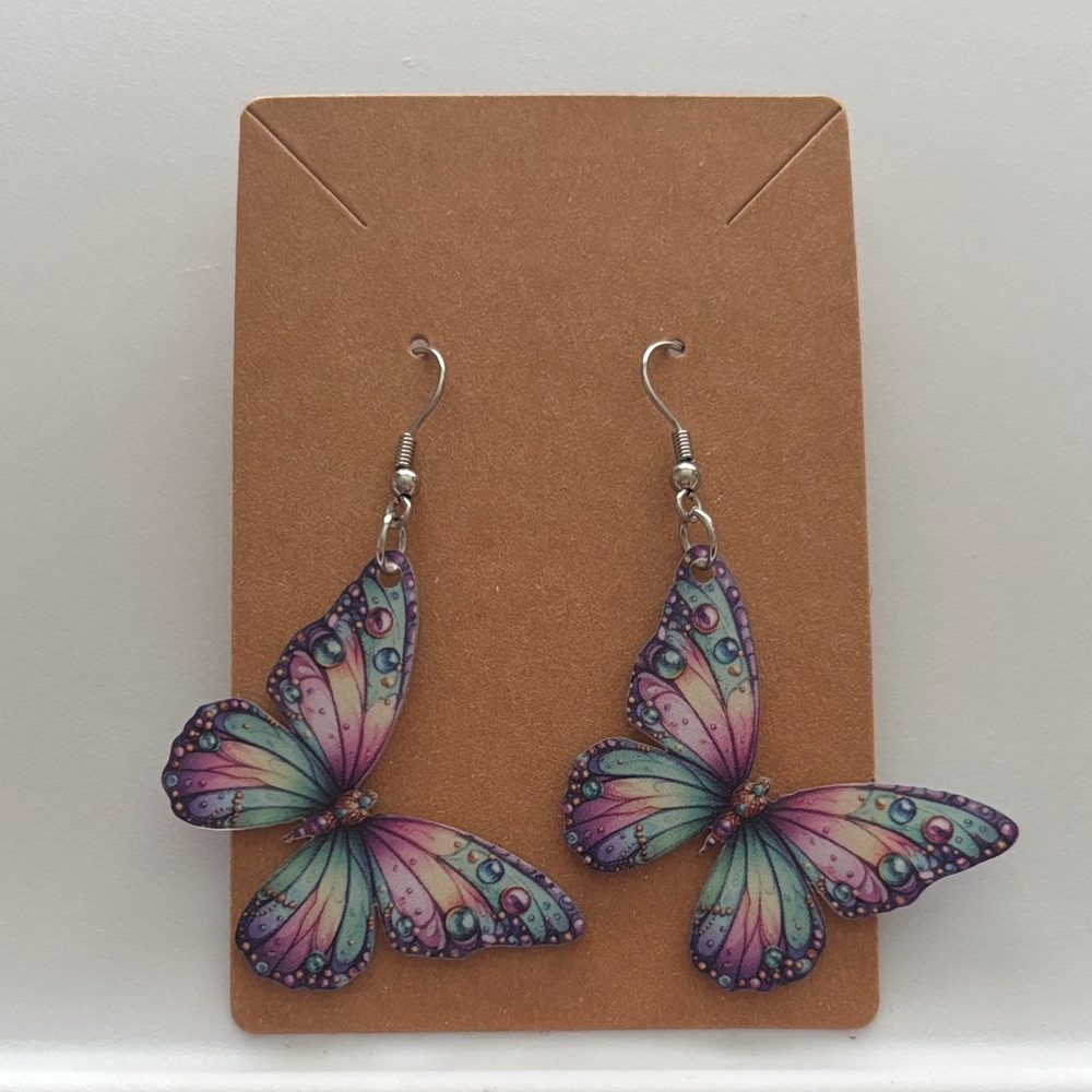 Fashion Jewelry Multicolor Butterfly Earrings